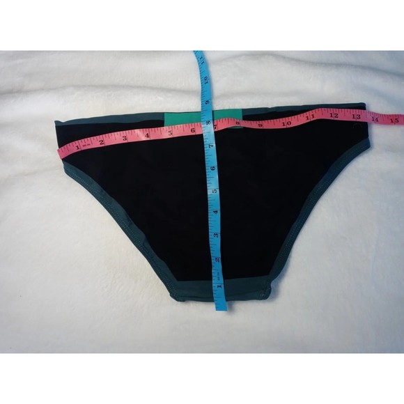ADAY It Takes Two Bikini Swim Bottom Navy Gray Green Colorblock Size XS - Picture 5 of 7